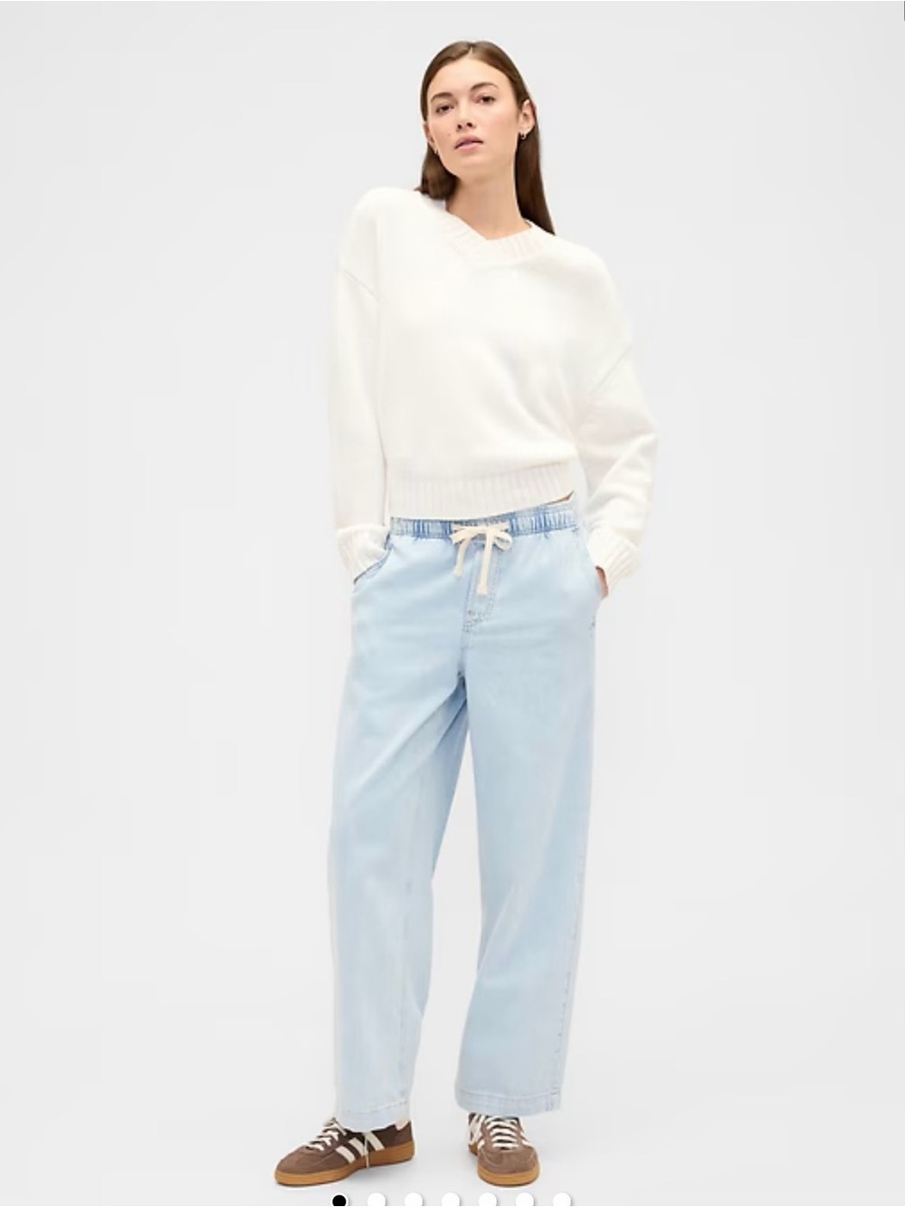 Gap Factory High Rise Pull-On Wide-Leg Jeans NWT Size Small
